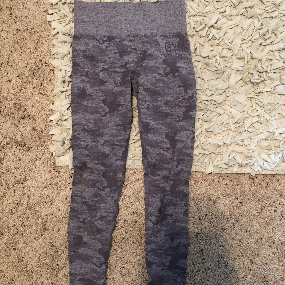 Gymshark Lavender Grey Camo Leggings
